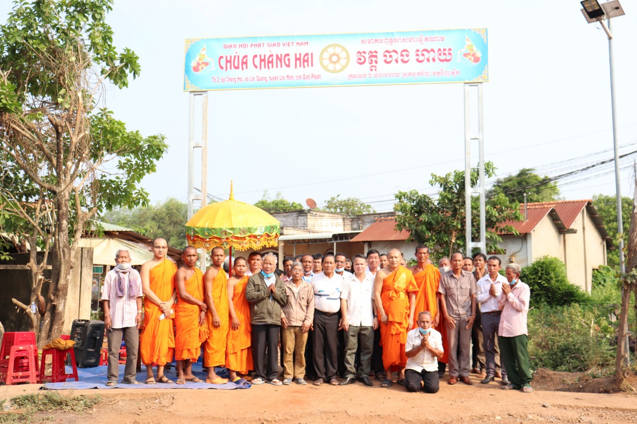 Lễ đặt cổng chùa Chàng Hai – Pandhitaram cột mốc quan trọng trong lịch sử thành lập. 